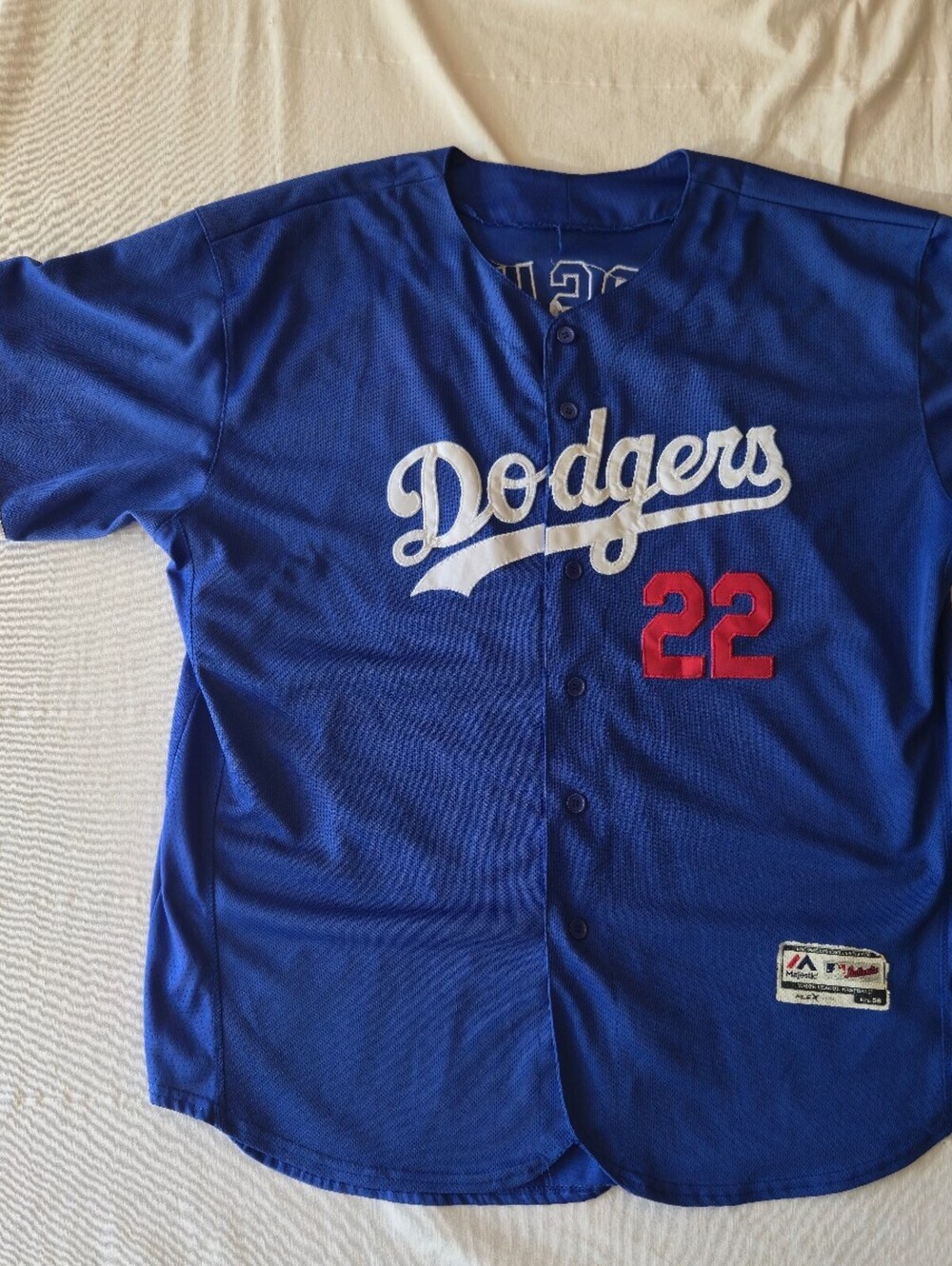 Clayton Kershaw Majestic Flex Base Authentic Los Angeles Dodgers #22 Jersey 56